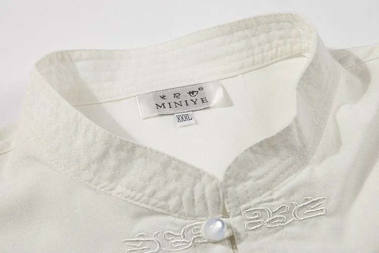 Белый для мужчин льняная рубашка брюки Кунг Фу наборы китайский Танг костюм одежда Размер S M L XL XXL XXXL Chaqueta Pantalone Mnt02C
