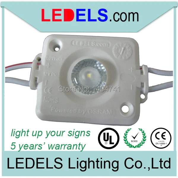 LED для лайтбокс UL водонепроницаемый 5 годовая гарантия широкоугольный 160 градусы 1.6 Вт 120 LM 12 В светодиодные фонари для световой короб знаки