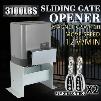 

1400KG SLIDING GATE OPENER 3100LBS DOOR MOTOR REMOTE KIT HARDWARE CHAIN DRIVEN