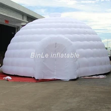 이벤트 전시회를위한 2 개의 입구 이글루 텐트 풍선 텐트와 함께 흰색 거대한 풍선 돔 텐트 최대 고품질 타격