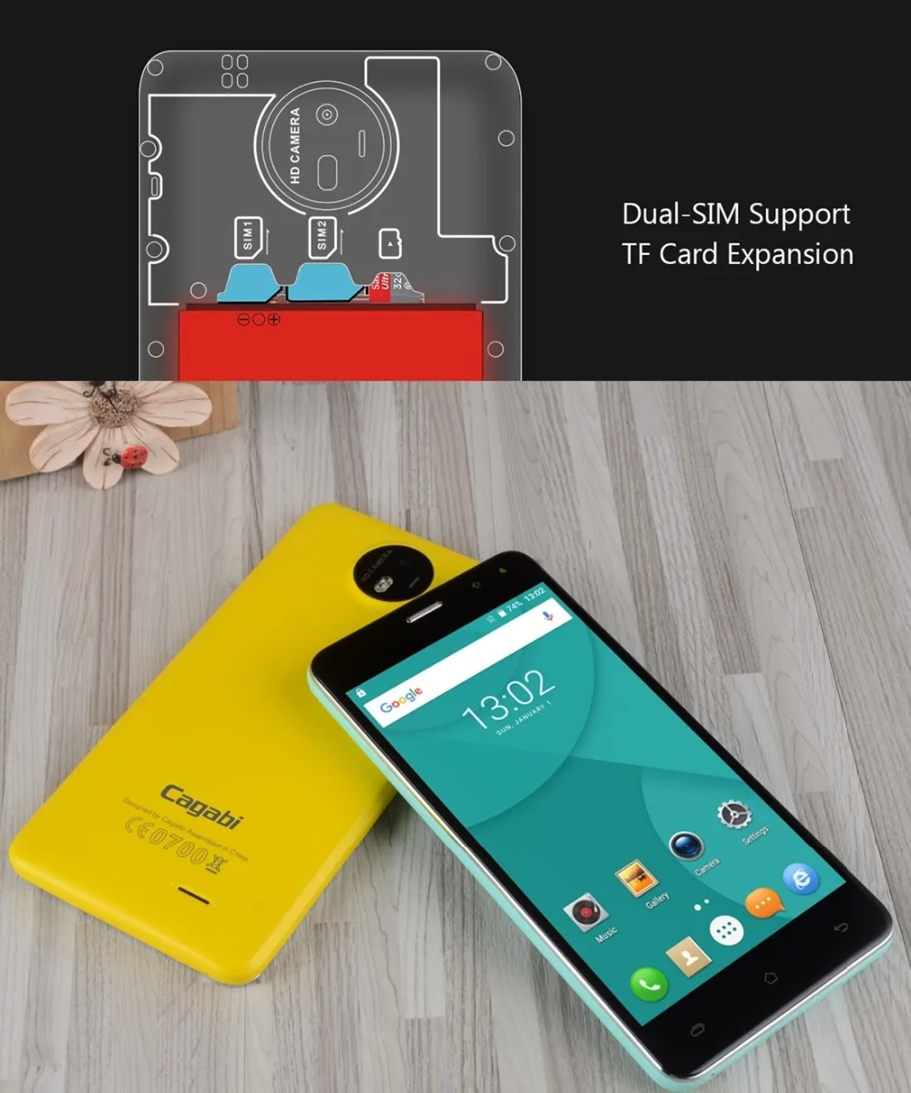 Vkworld Cagabi ONE 5," Android 6,0 смартфон 8 ГБ 1 ГБ MTK6580A четырехъядерный 1280x720 фонарик WCDMA 3G Две sim-карты мобильные телефоны