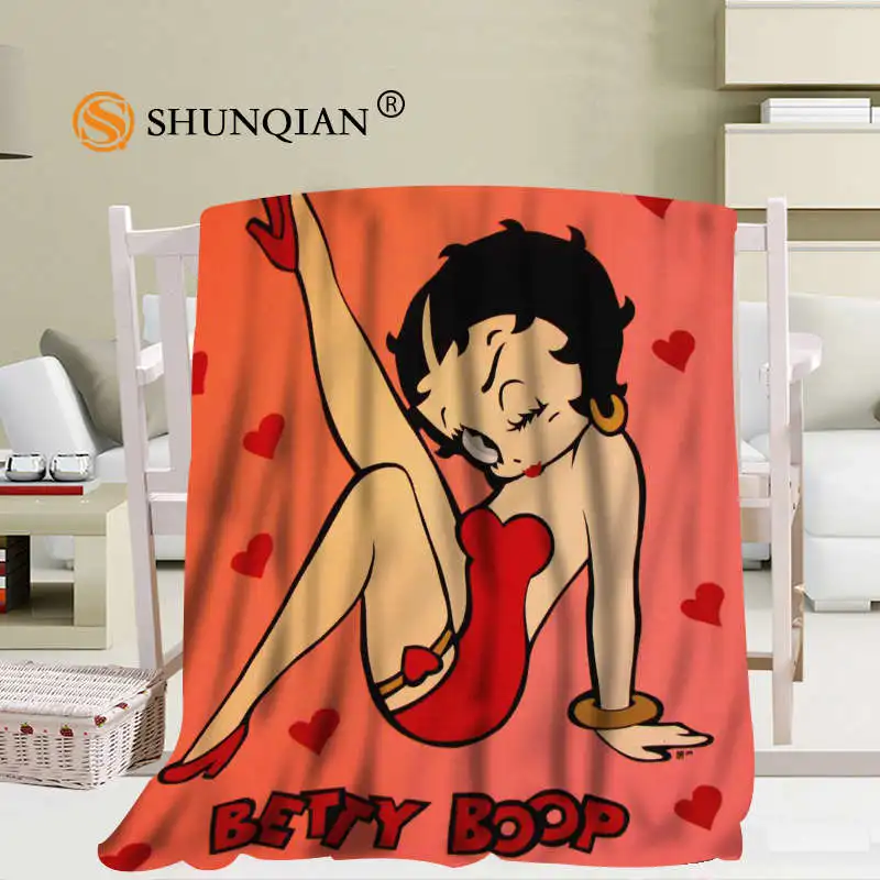 Изготовленное на заказ одеяло Betty Boop с героями мультфильмов, мягкое DIY Украшение вашей картины, размер спальни 56x80 дюймов, 50X60 дюймов, 40X50 дюймов A7.10 - Цвет: 4