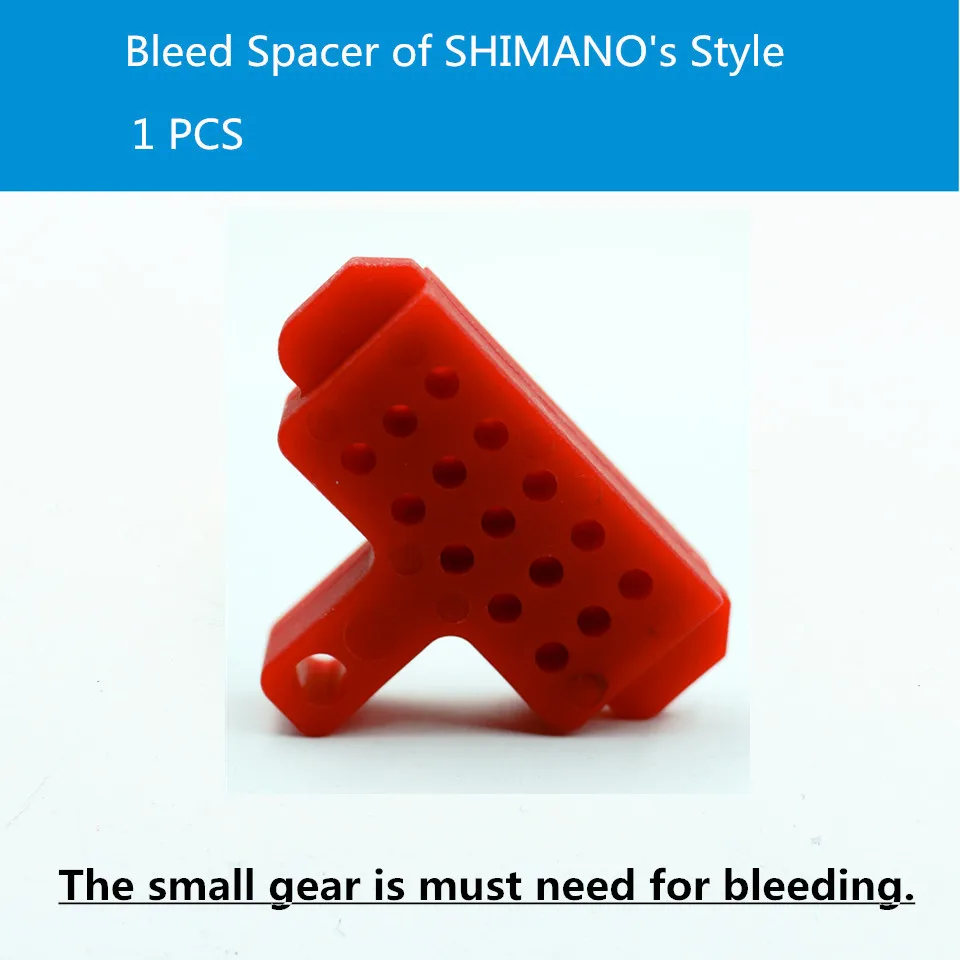 Hydraulic Disc Brake Bleed Spacer, for shimano, tektro brake system, Rotor adjuster and bleed Block. Red Color