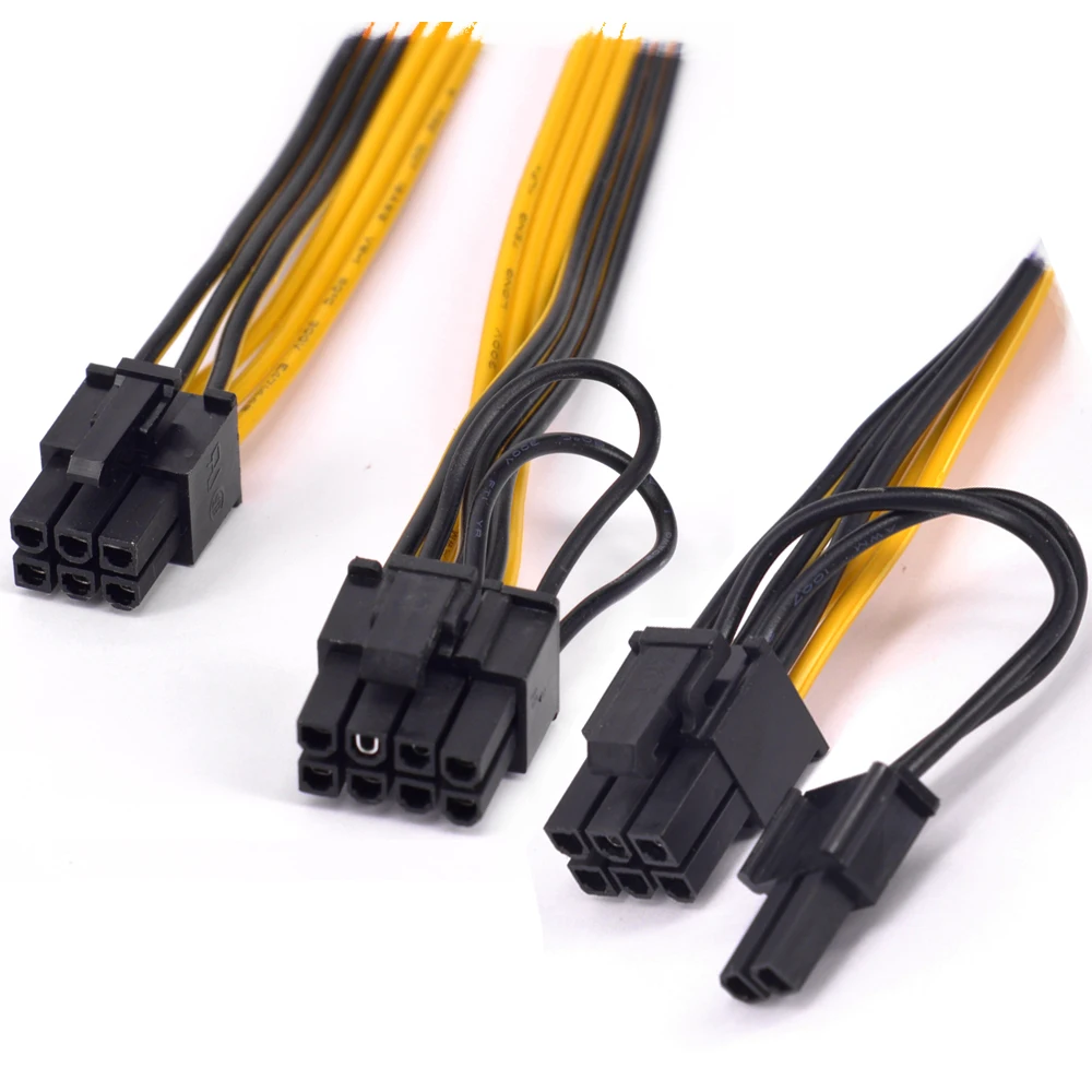 Buy 16AWG PCI e 6Pin to 2 port 6+2pin Power supply Cable PCI express Graphics