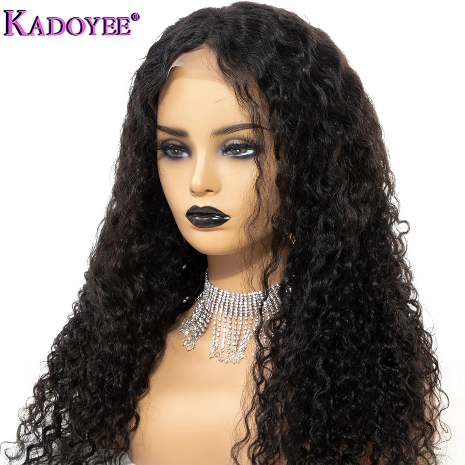 Бразильские вьющиеся волосы на кружеве, парики из человеческих волос, предварительно выщипанные с детскими волосами, волосы remy, парик на шнурке 13*4, вьющиеся парики для черных женщин