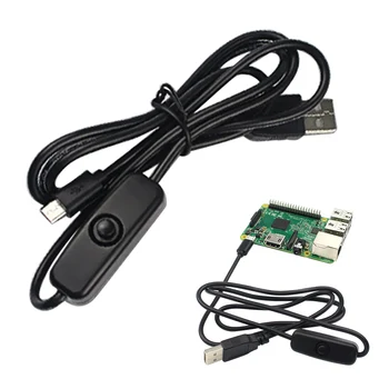 

Elisona Portable 1M/39inches Length 5V Micro USB Data Cable Wire with ON OFF Switch for Raspberry Pi 2 3 Zero Model B Accessory