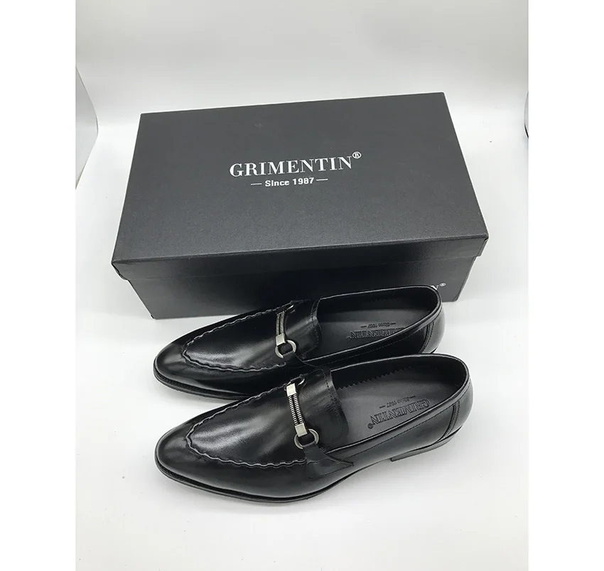 GRIMENTIN-Fashion-european-mens-dress-shoes-genuine-leather-black-brown-wedding-business-office-slip-on-male