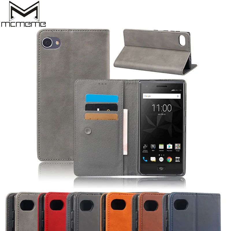 

MCMEME For BlackBerry motion Flip Wallet Case Luxury Crazy Horse Pattern PU Leather Slot Case Cover For BlackBerry motion Bag