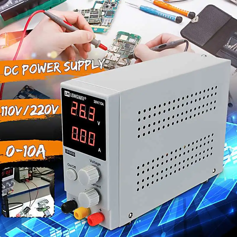 

LW-K3010D LCD DC Power Supply 110V/220V 0-10A 0-30V Regulated Digital Switching Power Supply