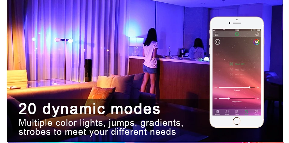 Dimmable E27 B22 Smart Led Bulb 85-265V 15W 20W Bluetooth APP Control (14)