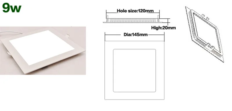 9W led downlight