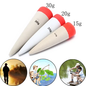 

10pcs/lot 15g 20g 30g Buoyancy EVA Inline Bobber Float Saltwater Fishing Floats Catfish Pike Live Bait Float