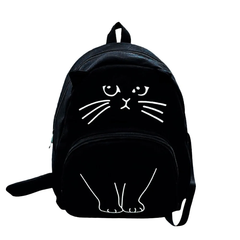 

Cute Cat Canvas Printing Backpack Cartoon School Backpacks Teenagers Girls Casual Bags Rucksack Mochila Feminina Sac a Dos Pack