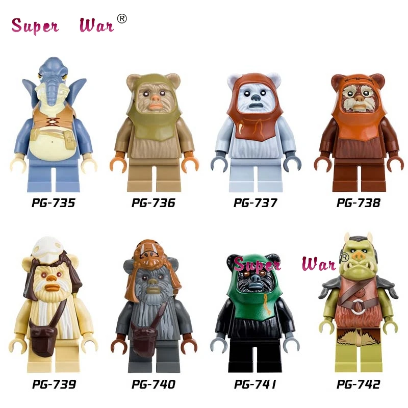 

Single Logray Paploo Tan Ewok Tokkat Battle of Endor Set Teebo Wicket building blocks models bricks toys for children