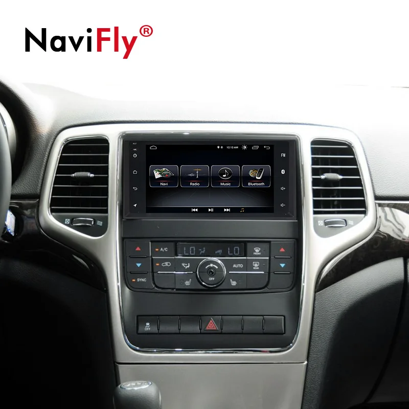 Best Navifly Android 8.1 Car DVD GPS Navigation Player For JEEP Grand Cherokee 2011 2012 2013 Stereo Multimedia Radio 1Din Bluetooth 5