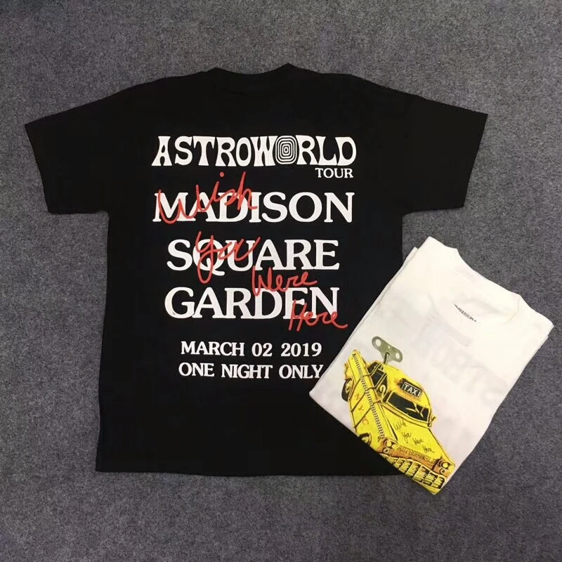 

Travis Scott Astroworld MSG TAXI TEE Astrworld T-shirt Men Women Streetwear Hip Hop ASTROWORLD Tshirt top tees