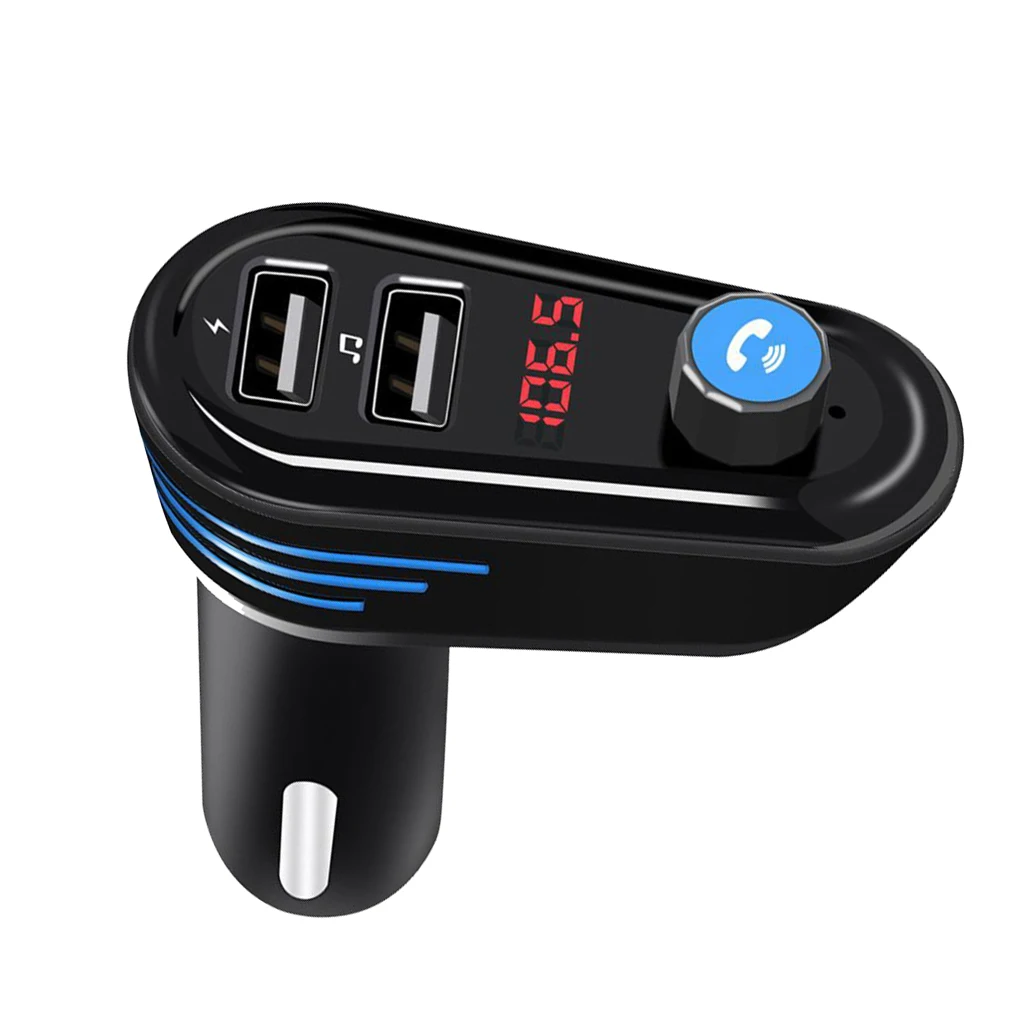 Bluetooth маленький Автомобильный mp3 плеер Handsfree телефон fm-передатчик прикуриватель светодиодный USB быстрое зарядное устройство