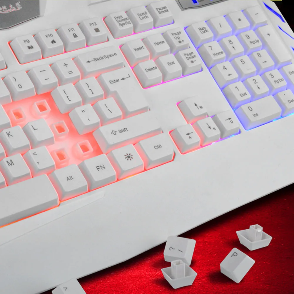 Carprie K3 USB проводной с подсветкой красочные led Подсветка мультимедийный ПК Gaming Keyboard груза падения