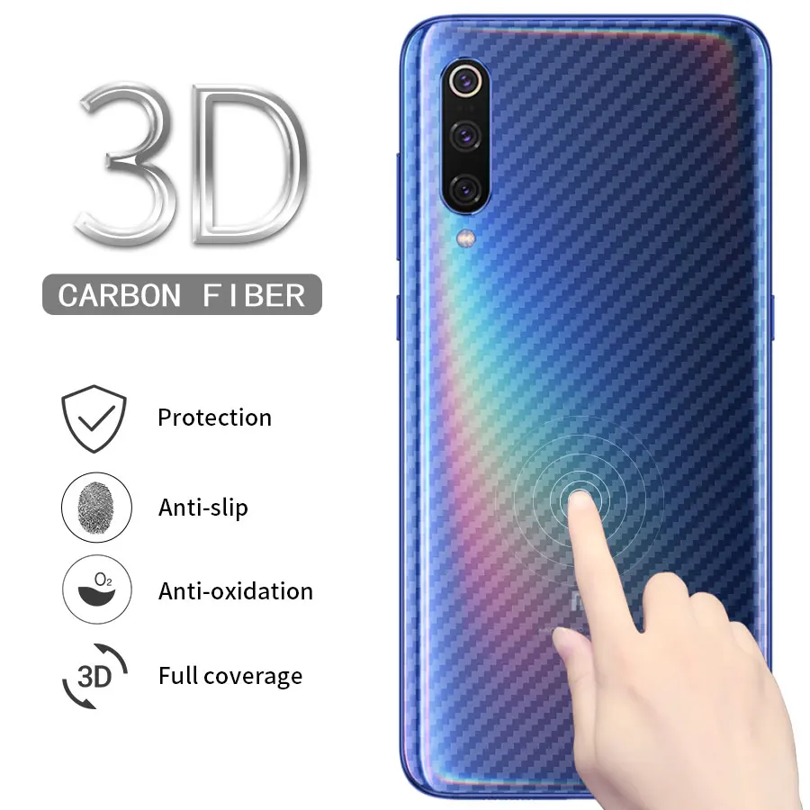 

Sticker Screen Protector Protective Film For Xiaomi Mi 9 Mi 9 SE Back Cover Carbon Fiber Screen Protector Sticker