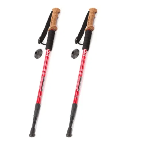 

2PCS/Pair Outdoor Walking Sticks Adjustable Telescopic Trekking Poles Climbing Walking Canes Hiking Sticks with Anti-slip handle
