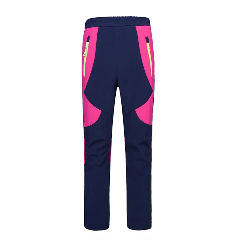Зимние флисовые теплые детские походные брюки для мальчиков и девочек; водонепроницаемые лыжные брюки; флисовые треккинговые брюки для альпинизма; 3 цвета
