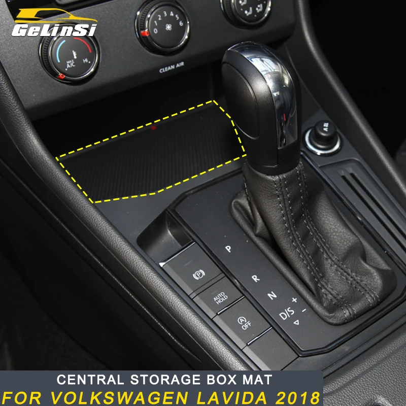 

Gelinsi For Volkswagen Lavida 2018 Car Styling Central Storage Box Mat Trim Decoration Sticker Interior Accessories