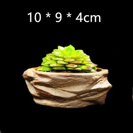 Stone Design Flower Pot Mold Retro Gardening Decoration Concrete flower planter silicone molds DIY Cement Vase Mould