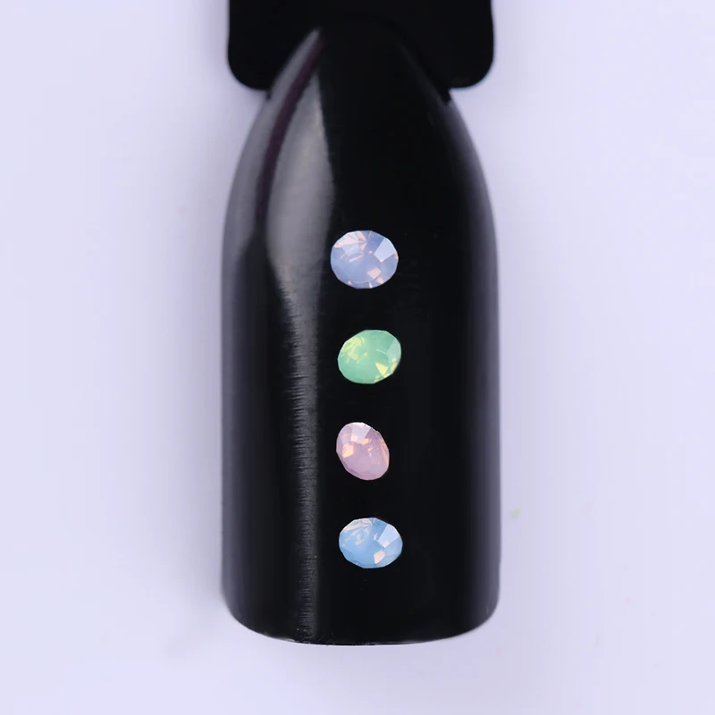 1 коробка красочные острые нижние Стразы 3D украшения ногтей 2,5 мм опал Маникюр украшения ногтей