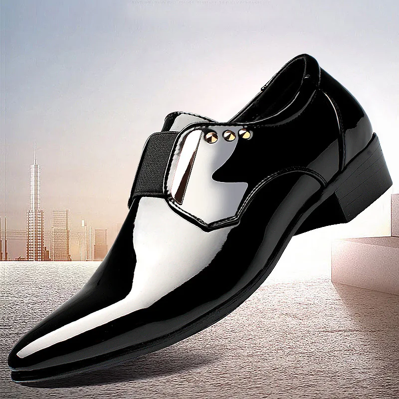 

AECBUY Zapatos De Hombre Cuero Genuinomen Pointed Toe Dress Shoes Men Formal Oxfords Man Shoes Leather Genuine NXXXTA