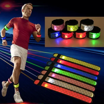 

LED Flashing Wrist belt Sports Running Safety Reflective Strap Arm Band Armband Night Run Special High Quality