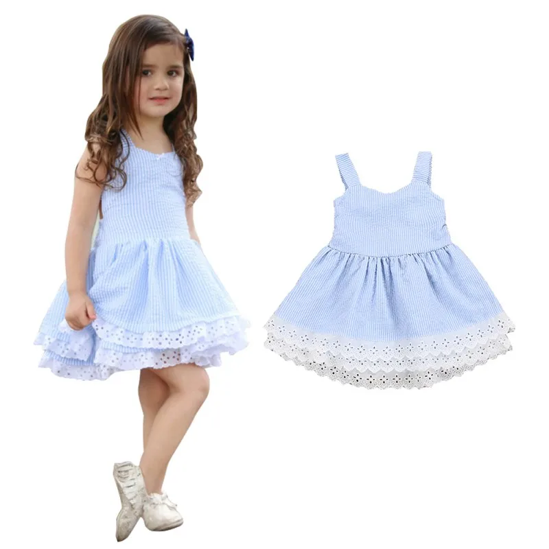 WEIXINBUY Платье для маленьких девочек новые летние модные новорожденных Одежда для девочек платье-пачка для девочек кружевное платье