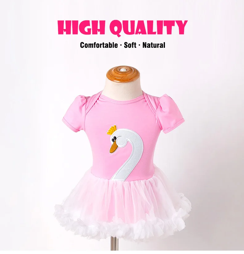 02Baby Girl Rompers Jumpsuit Dress Sets Summer Clothes Swan Short Sleeve Bowknot Headband Infant Girl Costume Kids Dress Body Baby Newborn Bodysuit Baby Girl Onesie yk024