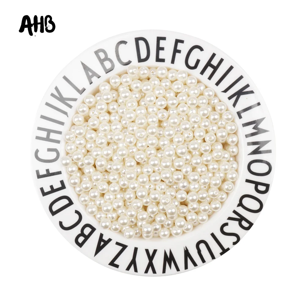 

AHB 100pcs/bag 8mm Round Beads Gradiented Color ABS Imitation Pearl Beads Mixws Color DIY Necklaces Craft Making Materials