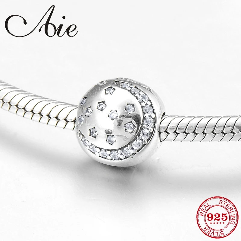 

Dazzling star CZ fashion 925 Sterling Silver DIY gift fine clips Lock beads Fit Original Pandora Charm Bracelet Jewelry making