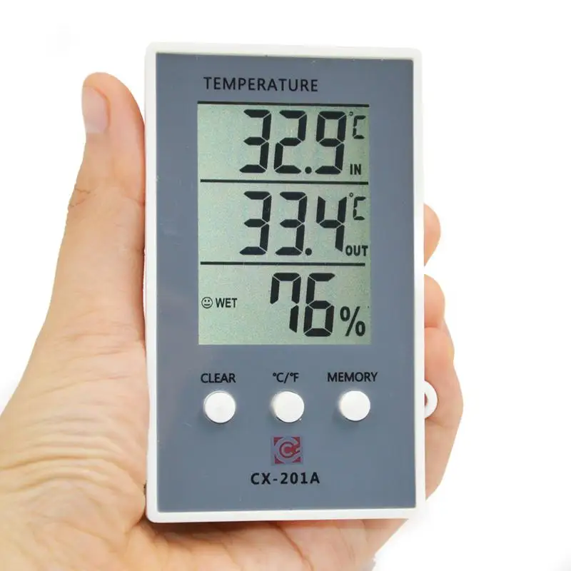 

Thermometer Hygrometer Measure Temperature Humidity Digital Lcd Meter Indoor Outdoor Weather Station Tester Celsius / Fahrenhe