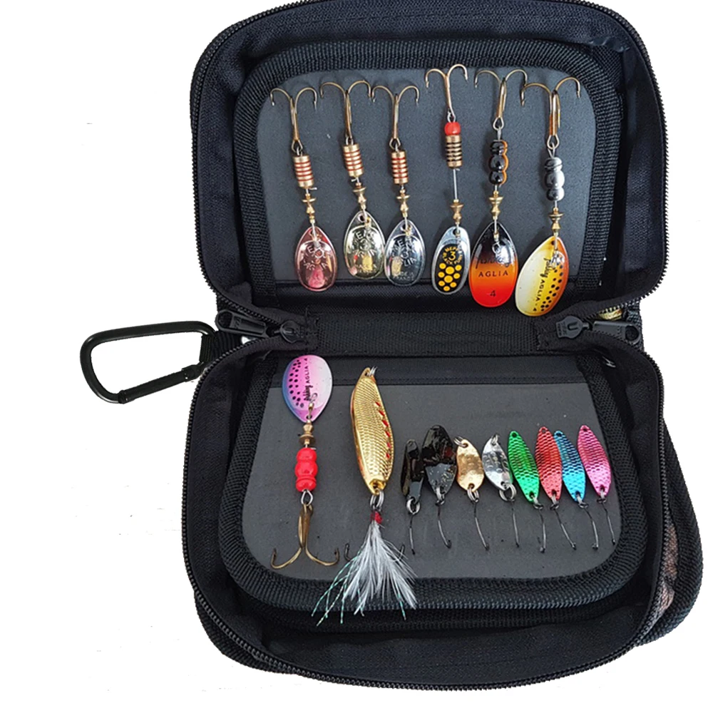 Fly fishing Lure Baits Storage Bag Fishing Spoon Lure Bags Fly Hook Lures  Baits Oxford Cloth Bag Fishing Tackle