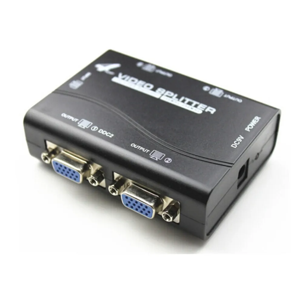 High quanity 1 to 4 ports VGA video splitter duplicator 1 in 4 out