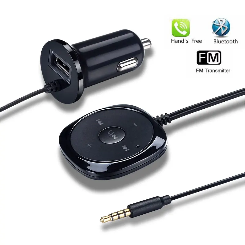 noise cancelling AUX bluetooth Fm Transmitter car kit For Wireless