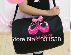 Симпатичная вышитая сумка для балета Розовая Принцесса водонепроницаемые сумки прочные девушки дети вещевой рюкзак 8601a