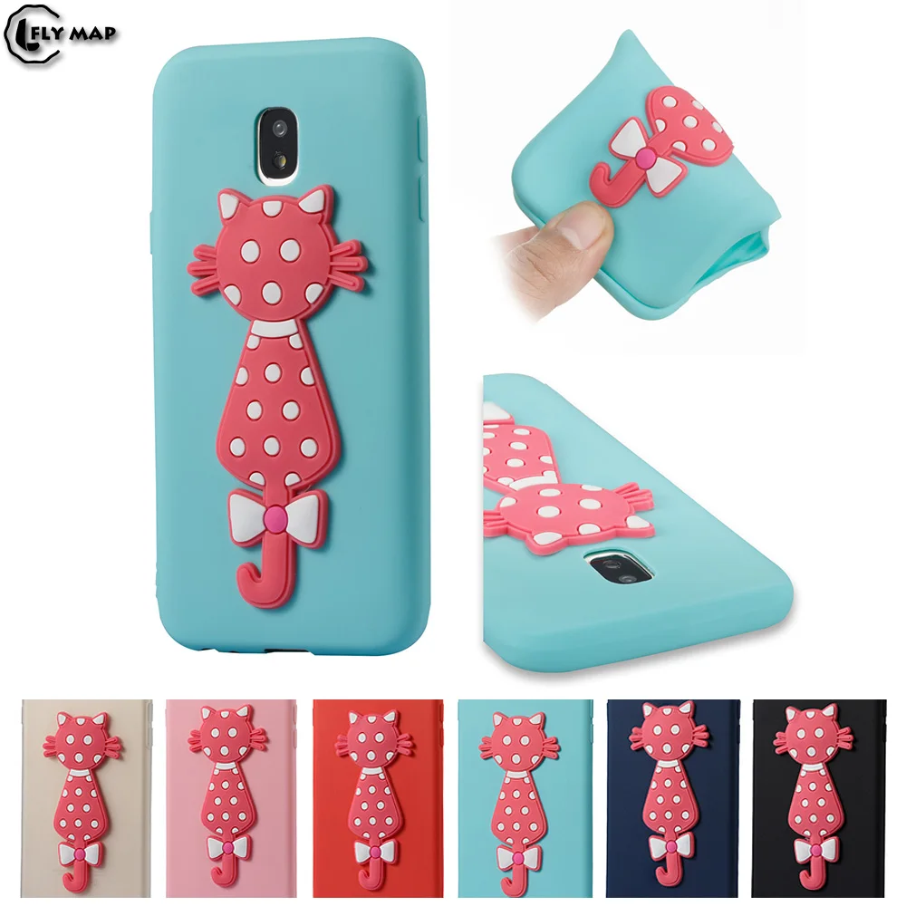 Cute Cat Case for Samsung Galaxy J3 2017 J330 J330F TPU Soft Silicone phone Cover SM-J330 SM-J330F SM-J330F/DS SM-J330FN Case