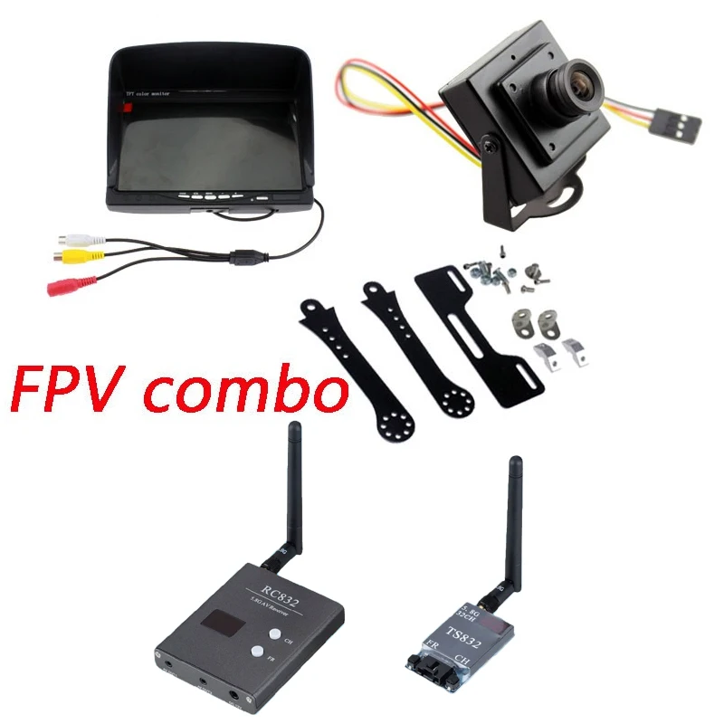 

RTF Fpv combo System 5.8ghz TS832 transmitter RC832 Receiver on Monitor 700TVL Camera Phantom QAV250 CX20 Quadcopter walkera
