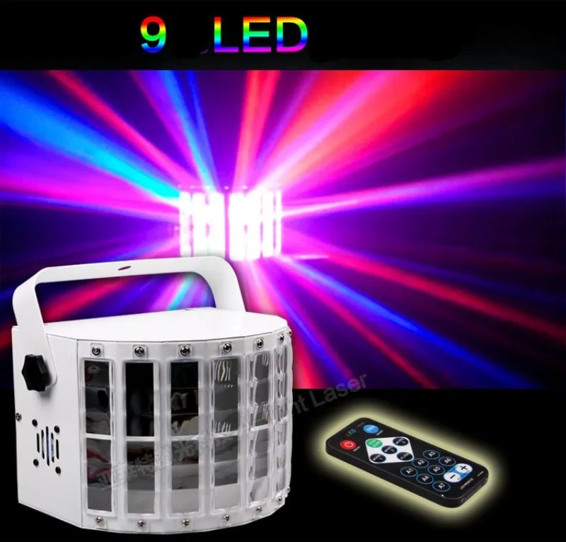Remote Control 9 Colors Led Stage Lamp 30W 14 Modes DMX512 KTV Laser