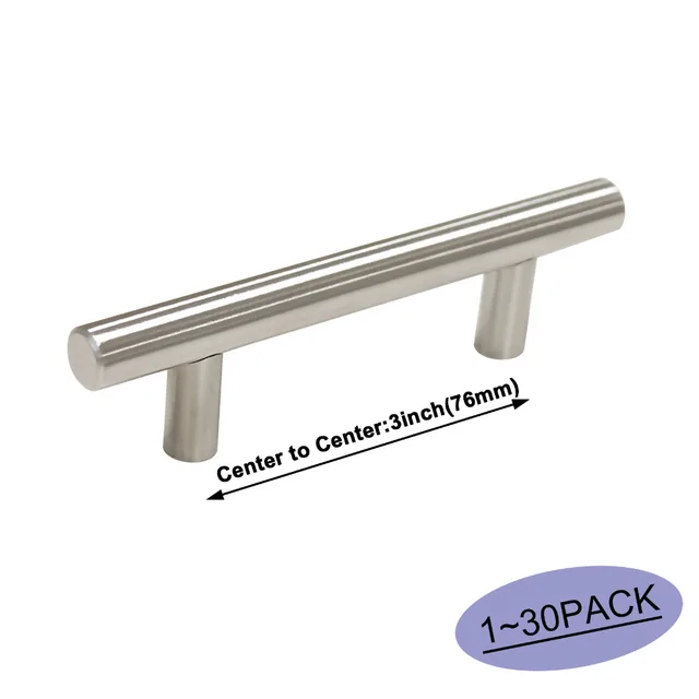 3inch Cabinet Drawer Door Handles Pulls Brushed Nickel Kitchen Wine 3inch Cabinet Drawer Door Handles Pulls Brushed Nickel Kitchen Wine Bathroom Furniture Dresser Pull 1 30pack