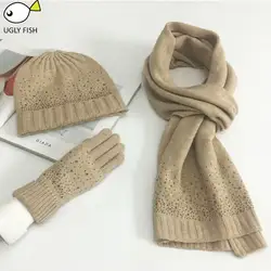 комплект шапка и шарф шапка шарф шапка и шарф женские теплый  шапка шарф комплект для женщин