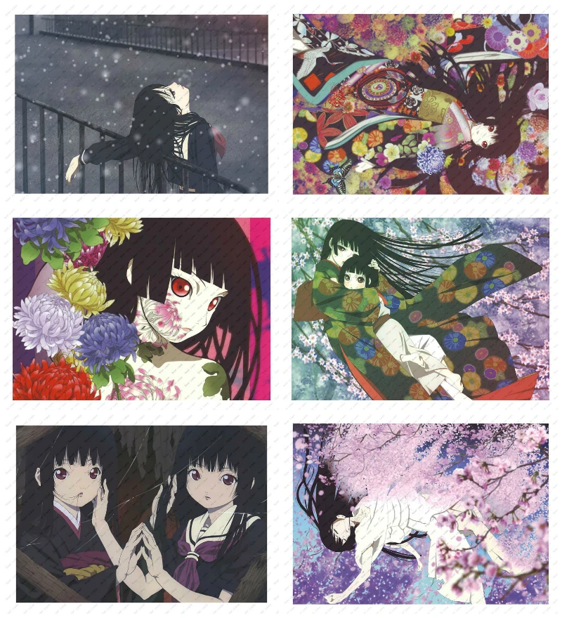 

Jigoku Shoujo Enma Ai ICHIMOKU REN Japanese Anime Poster Wall sticker White Kraft Poster Retro Poster