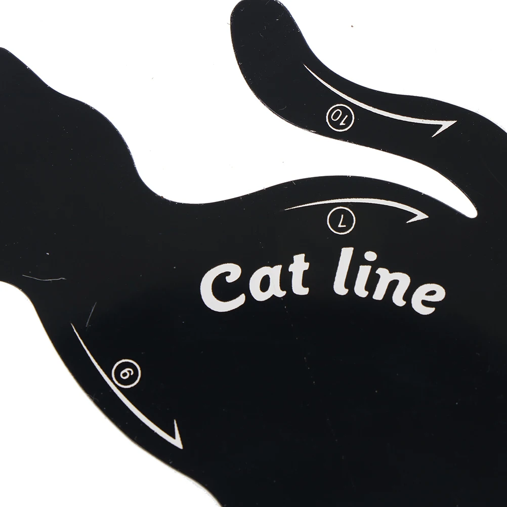 Women Cat Line Eyeliner Stencils Pro Eye Template Shaper Model DIY Decoration Easy Makeup Tool 2 PCS=1Set Black Color eye makeup set