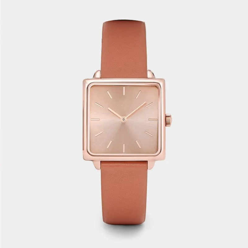 Роскошные Брендовые женские часы модные женские нарядные часы квадратные розовое золото браслет часы reloj mujer женские часы montre femme - Цвет: YCS00079M