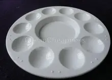 10 Wells Design Plastic Palette Art Paint Plastic Drawing Tray Color Palette For Oil Watercolour White Painting Pallet