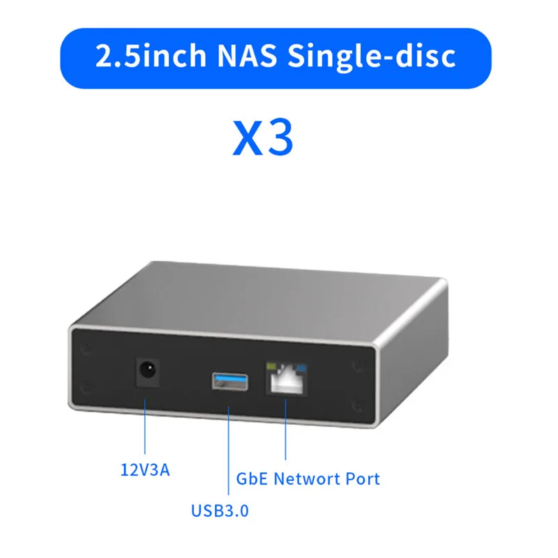 Gigabit Ethernet NAS HDD Enclosure Smart HDD Case for 2 5 Hard Disk Gigabit Ethernet Interface 2