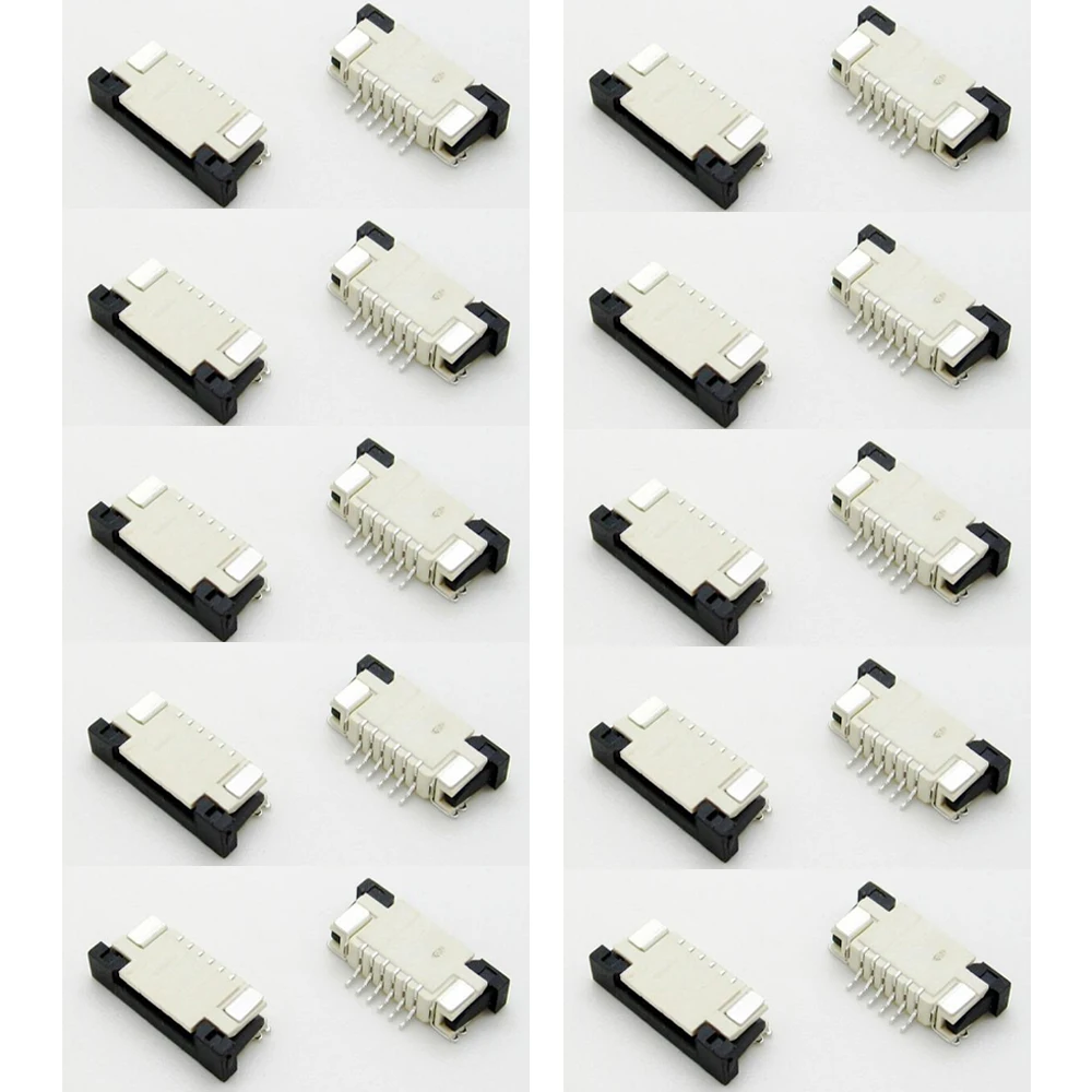 

10 Pairs FFC/FPC Connector 6Pin Pitch 1.0mm Top Bottom Contact s745